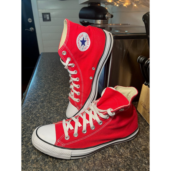 Converse Chuck Taylor Hi-Top Sneakers Bright Red - Picture 9 of 9